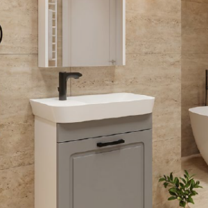 Ligna Eva Gri 50 cm Banyo Dolabı